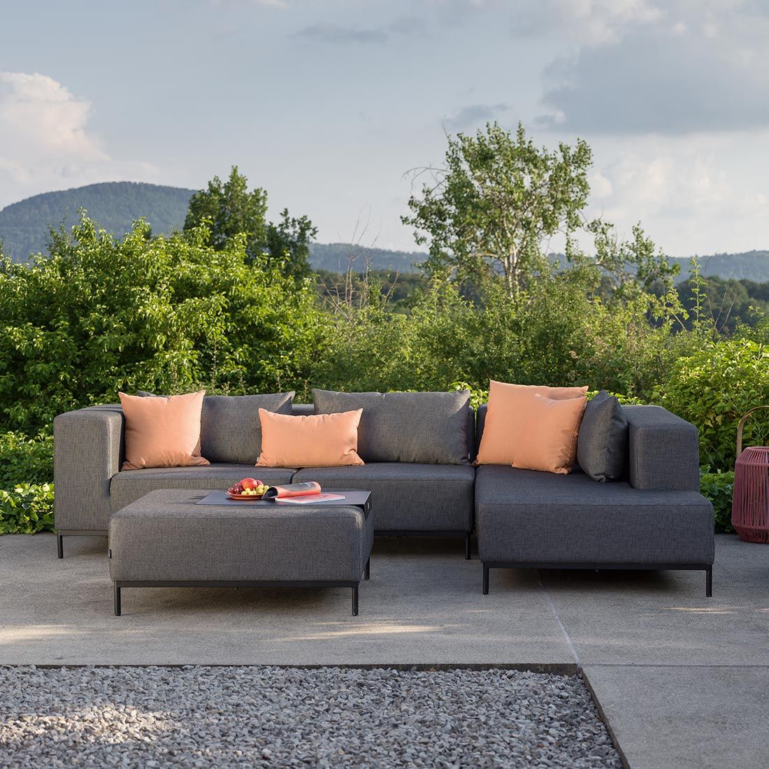 Stern Taavi Ecklounge Aluminium/Outdoorstoff