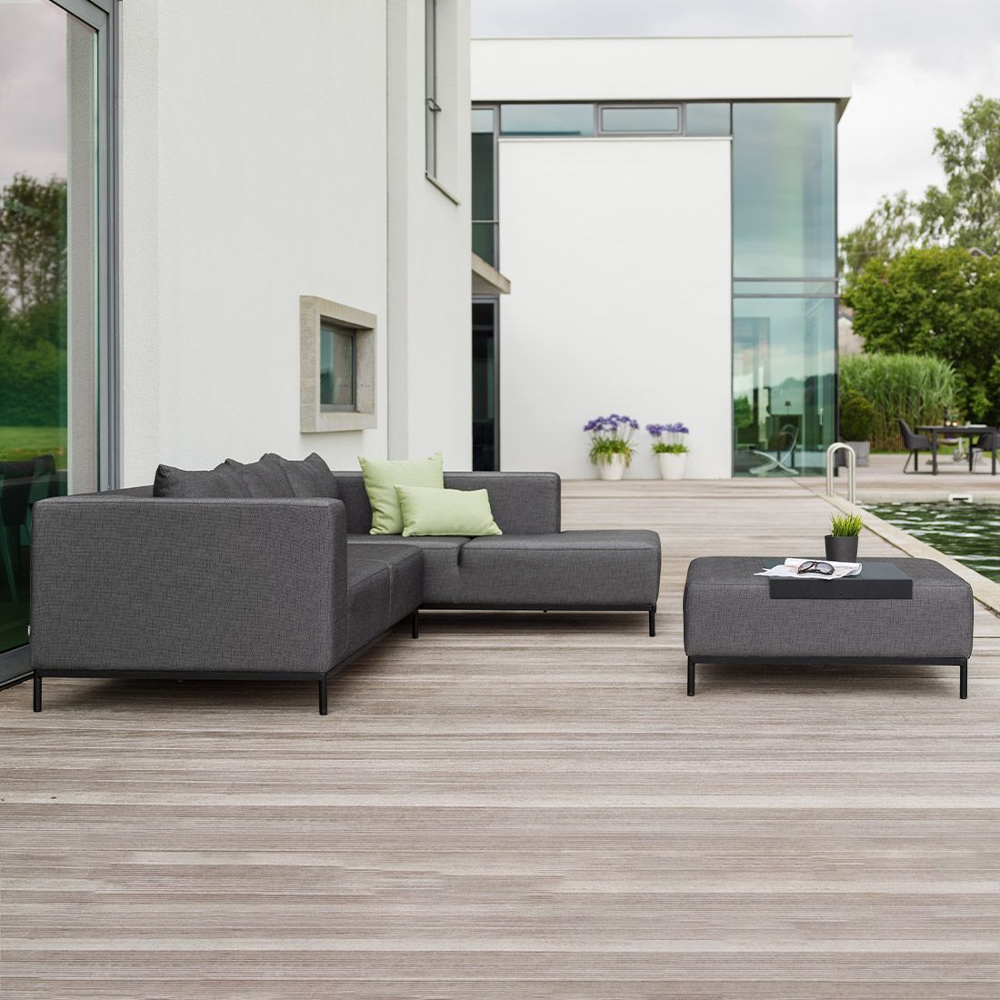 Stern Taavi Ecklounge Aluminium/Outdoorstoff
