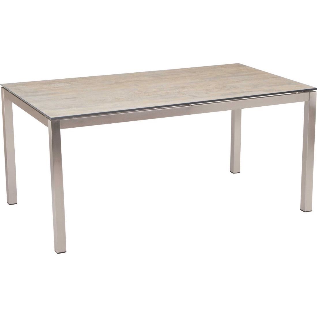 Stern Gartentisch-Gestell 160x90cm Edelstahl Vierkantrohr