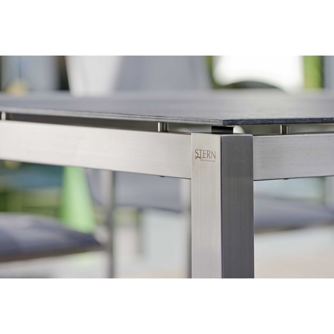 Stern Gartentisch-Gestell 160x90cm Edelstahl Vierkantrohr