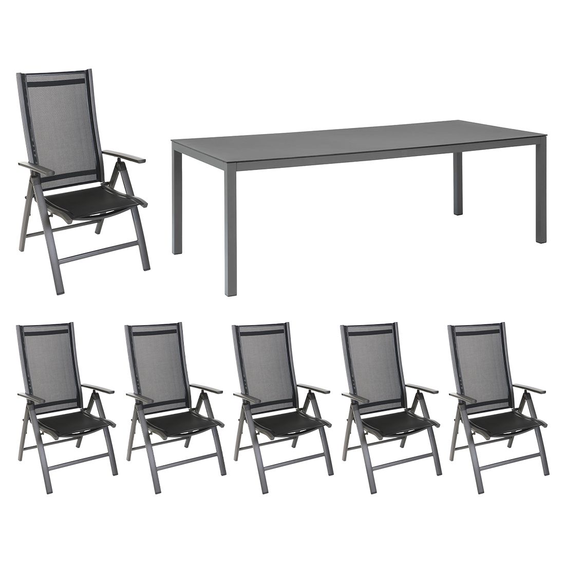 Sungörl Bornheim Gartenmöbel-Set L (6 Plätze) Tisch 220x100cm