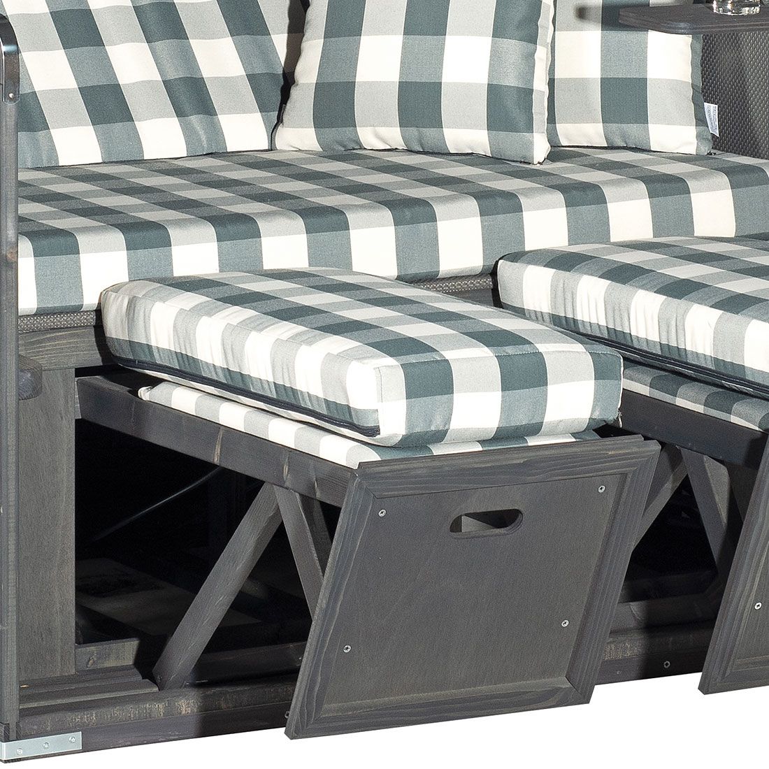 Sunny Smart Rustikal 255 Plus Strandkorb Geflecht/Fichte