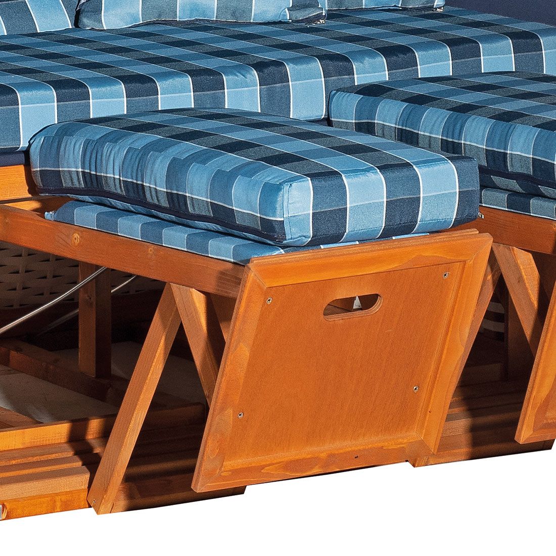 Sunny Smart Rustikal 255 Plus Strandkorb Geflecht/Fichte