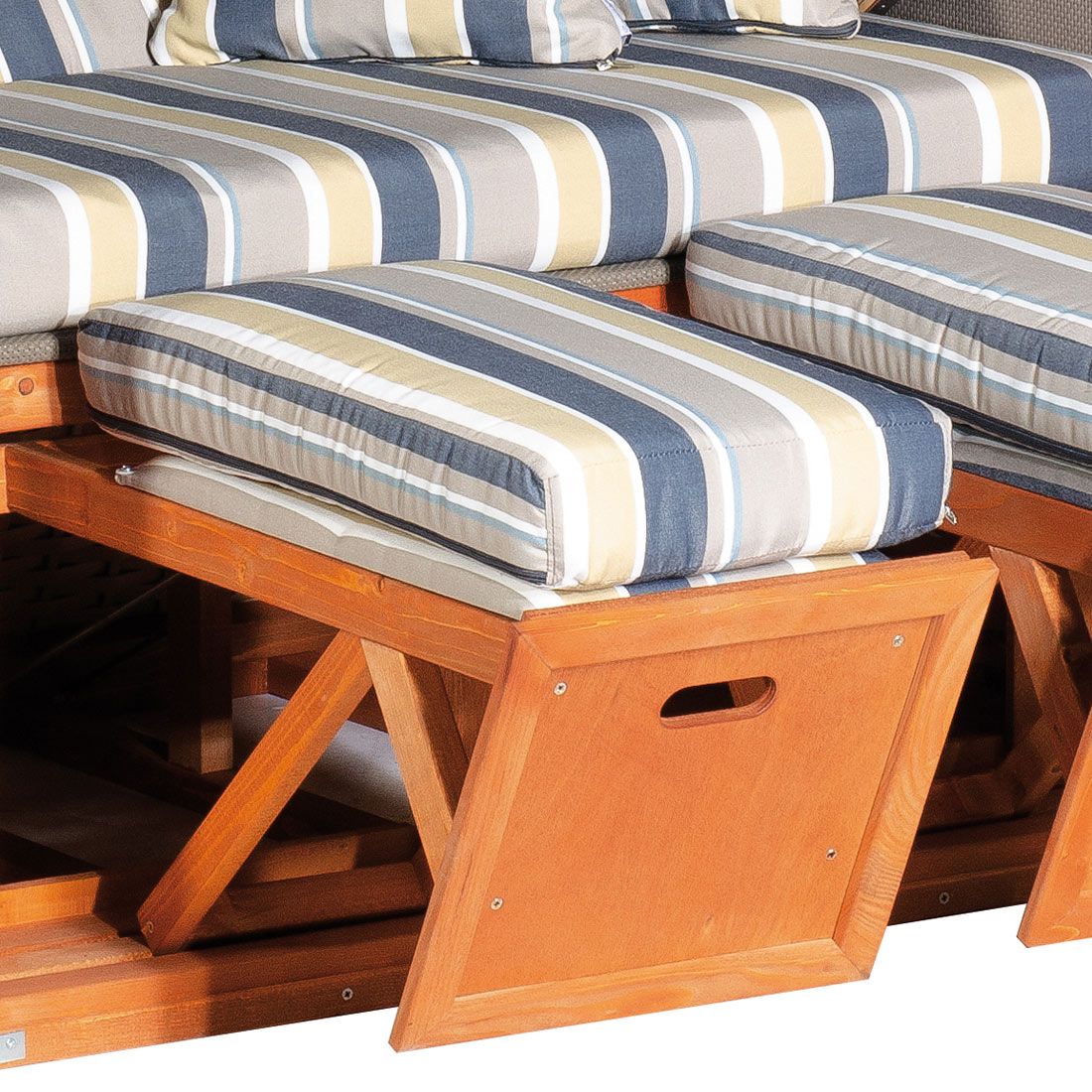 Sunny Smart Rustikal 255 Plus Strandkorb Geflecht/Fichte