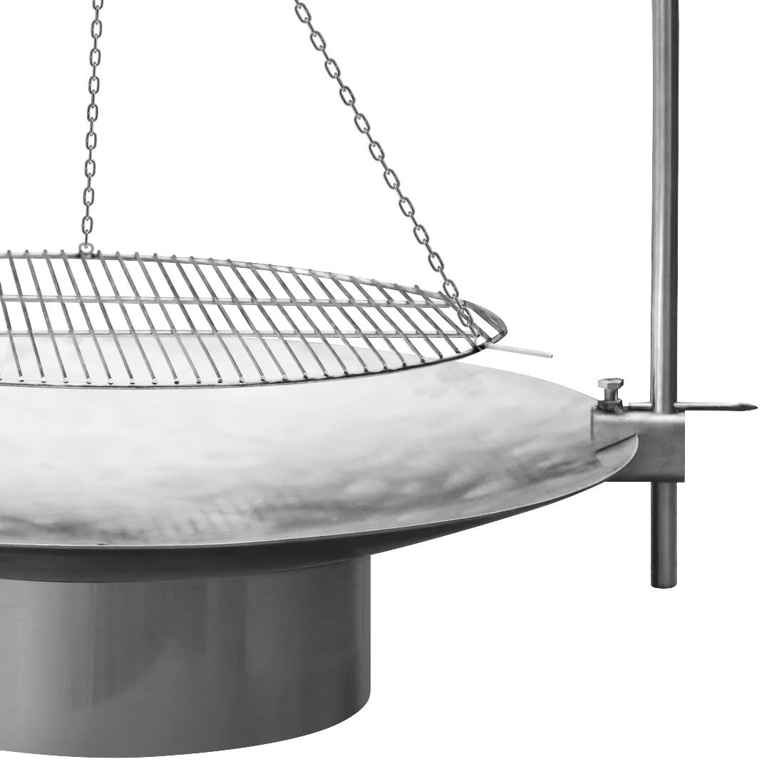 SvenskaV Grace Feuerschale Ø80cm inkl. Schwenkgrill Edelstahl Ø63
