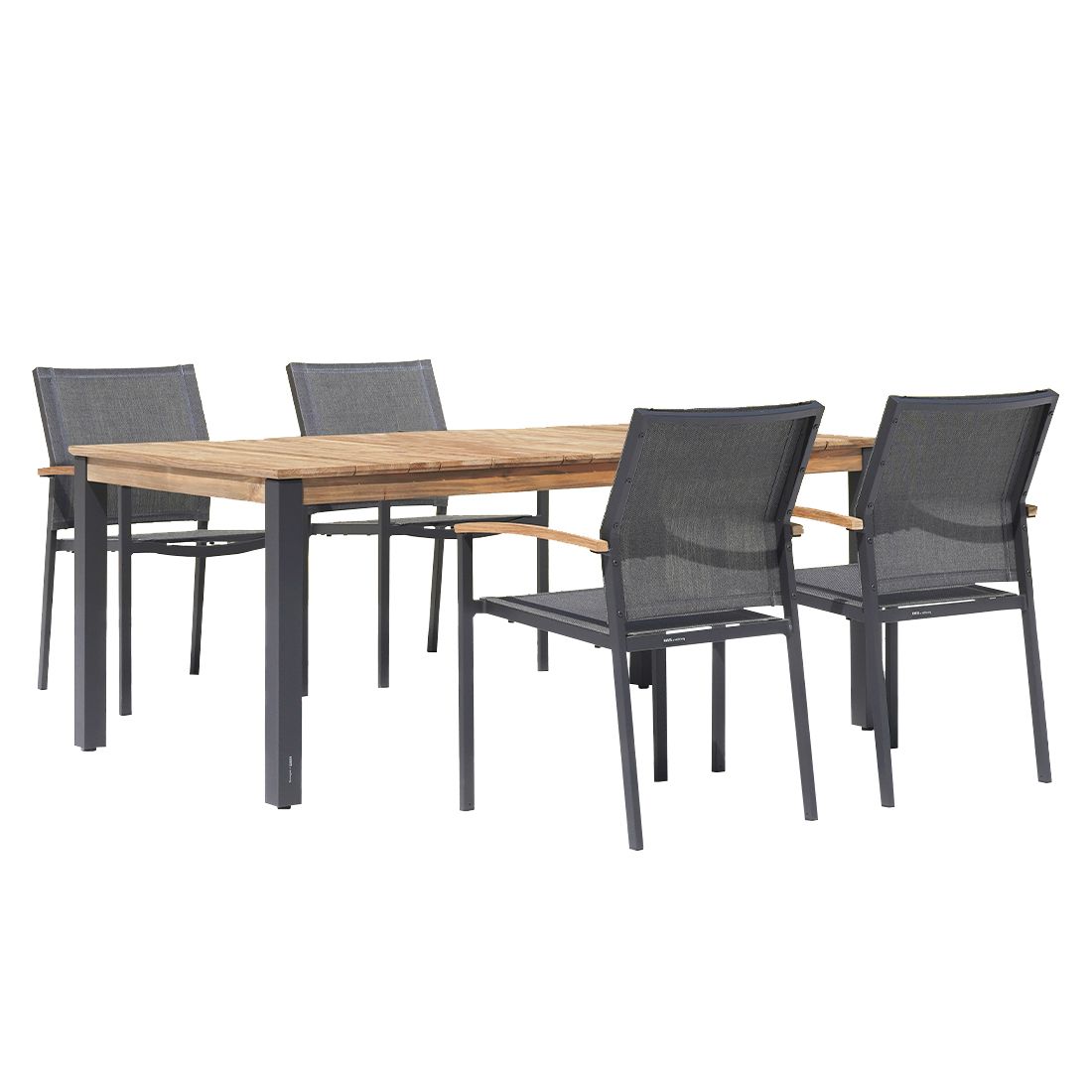 Zebra Alex Gartenmöbel-Set M (4 Plätze) Tisch 180x100cm