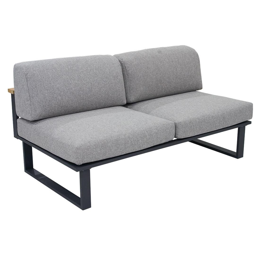 Zebra Belvedere Gartensofa Edelstahl/Tuvatextil