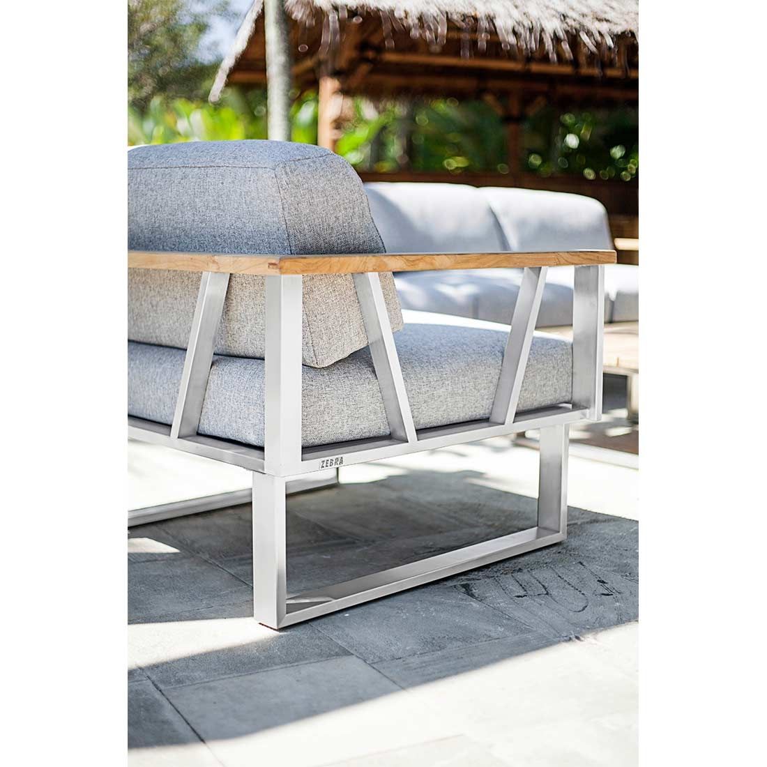 Zebra Belvedere Loungeset Edelstahl/Olefin