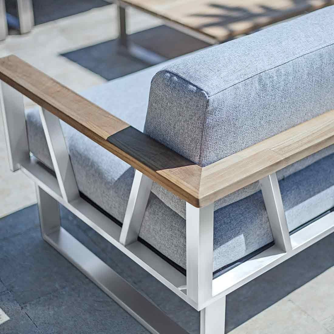 Zebra Belvedere Ecklounge 3-teilig Edelstahl/Olefin