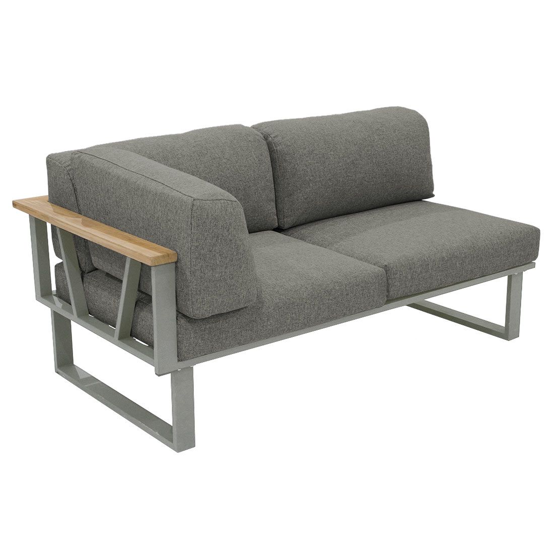 Zebra Belvedere Ecklounge 4-tlg. Edelstahl/Tuvatextil