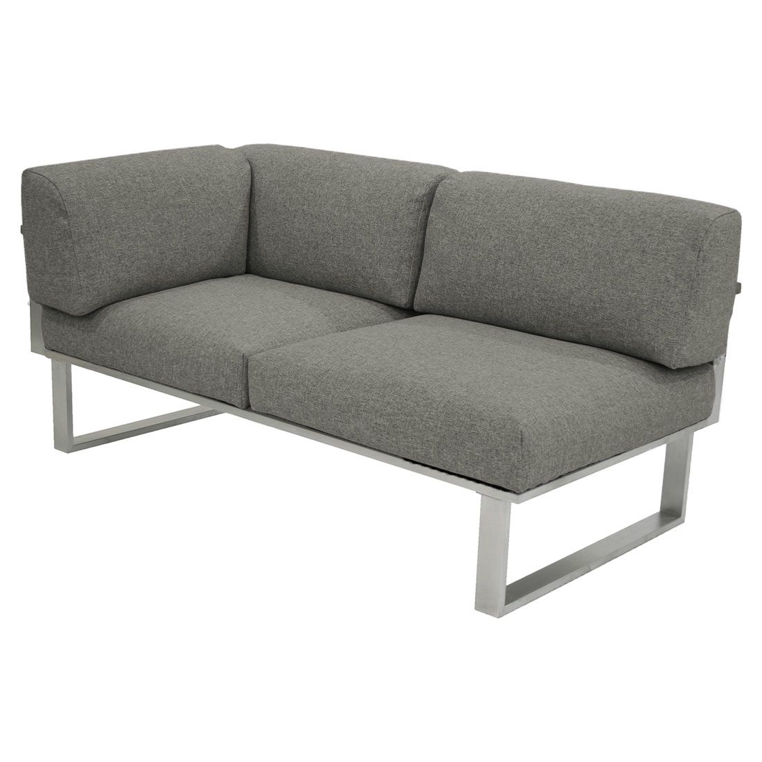 Zebra Belvedere Ecklounge 4-tlg. Edelstahl/Tuvatextil