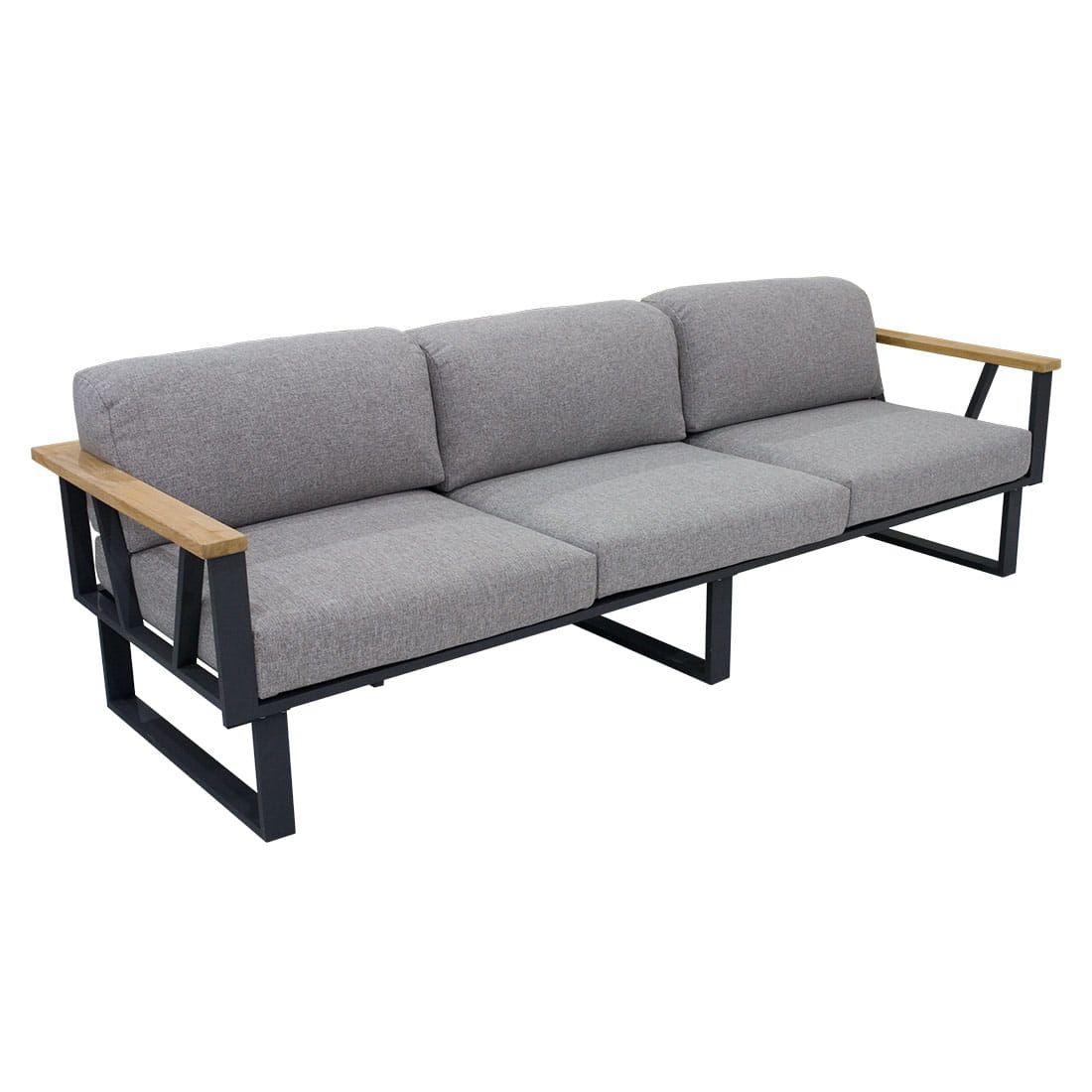 Zebra Belvedere Ecklounge 5-tlg. Edelstahl/Tuvatextil