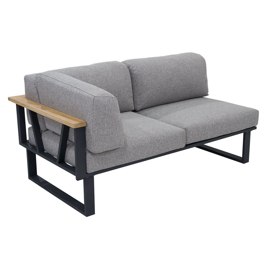 Zebra Belvedere Ecklounge 5-tlg. Edelstahl/Tuvatextil