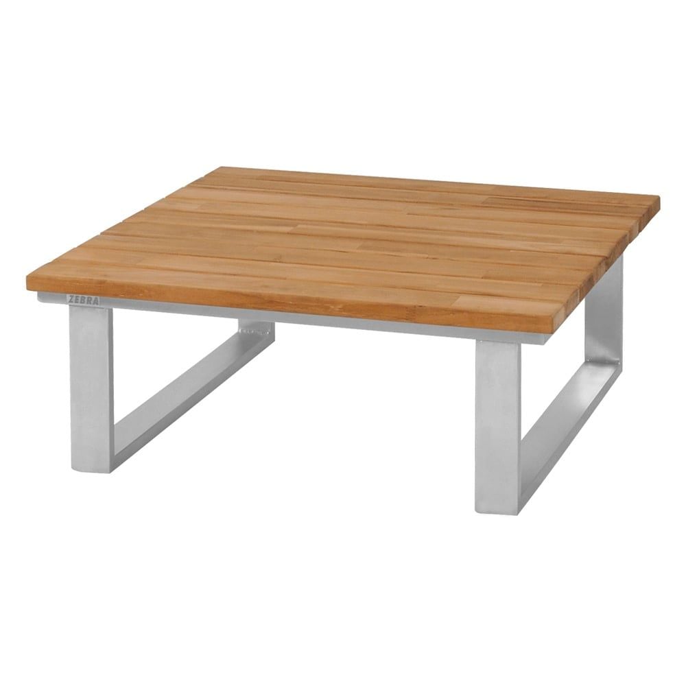 Zebra Belvedere Loungetisch 76x76 cm Edelstahl/Teak