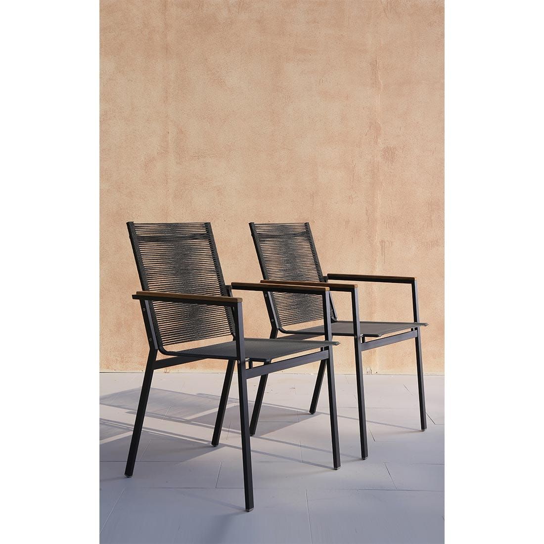 Zebra Ben Gartenmöbel-Set L (6 Plätze) Tisch 170/240x100cm