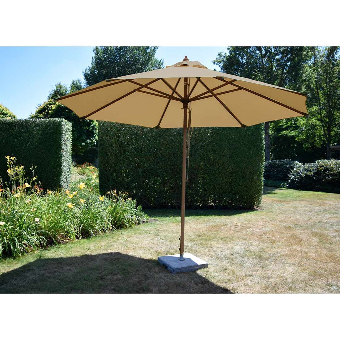Zebra Calypso Novo Sonnenschirm Ø300cm Holz/Olefin