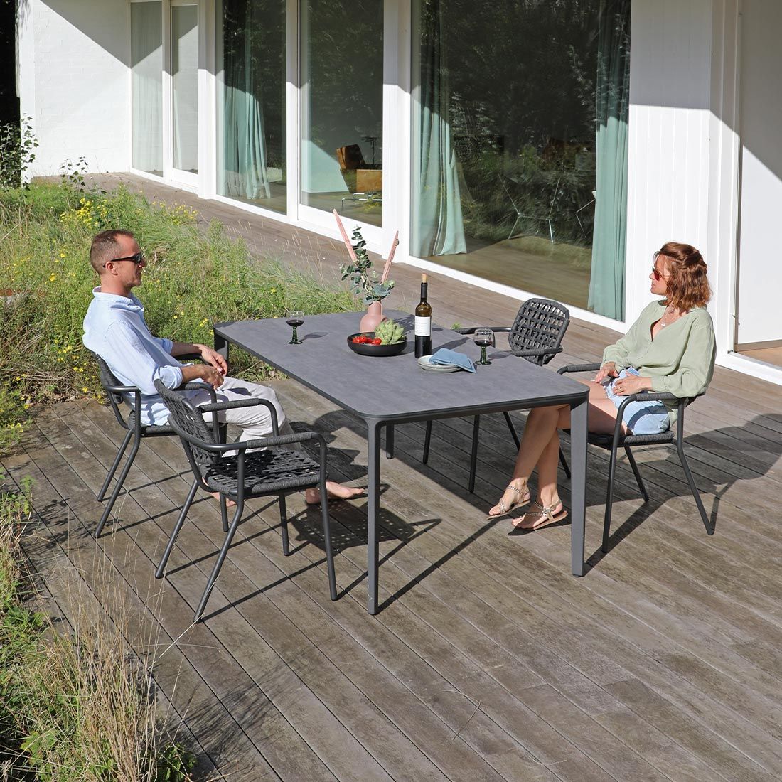 Zebra Costa Gartenmöbel-Set 5-tlg. Tisch 180x100cm