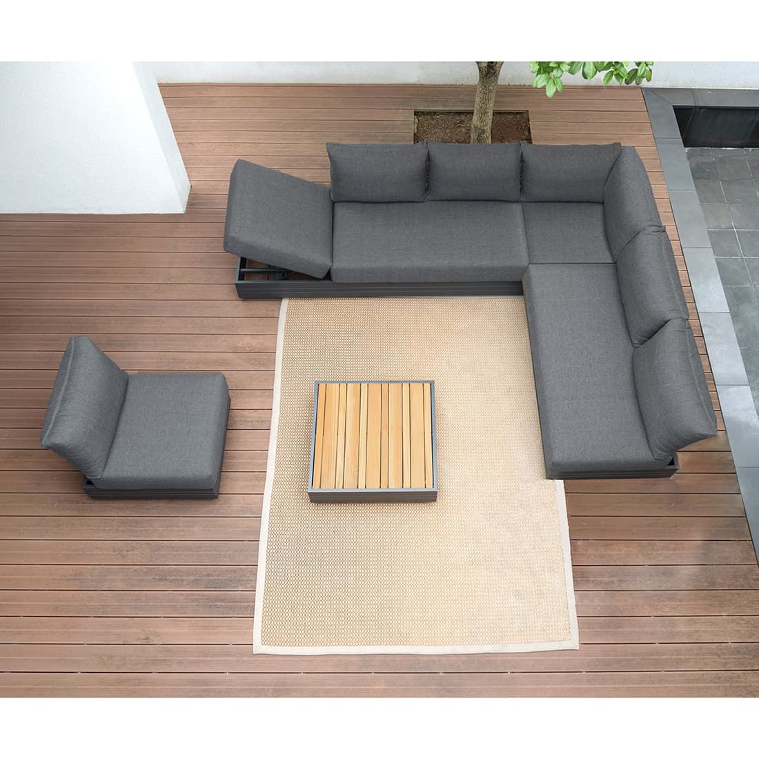 Zebra Cubo Gartensofa Aluminium/Olefin
