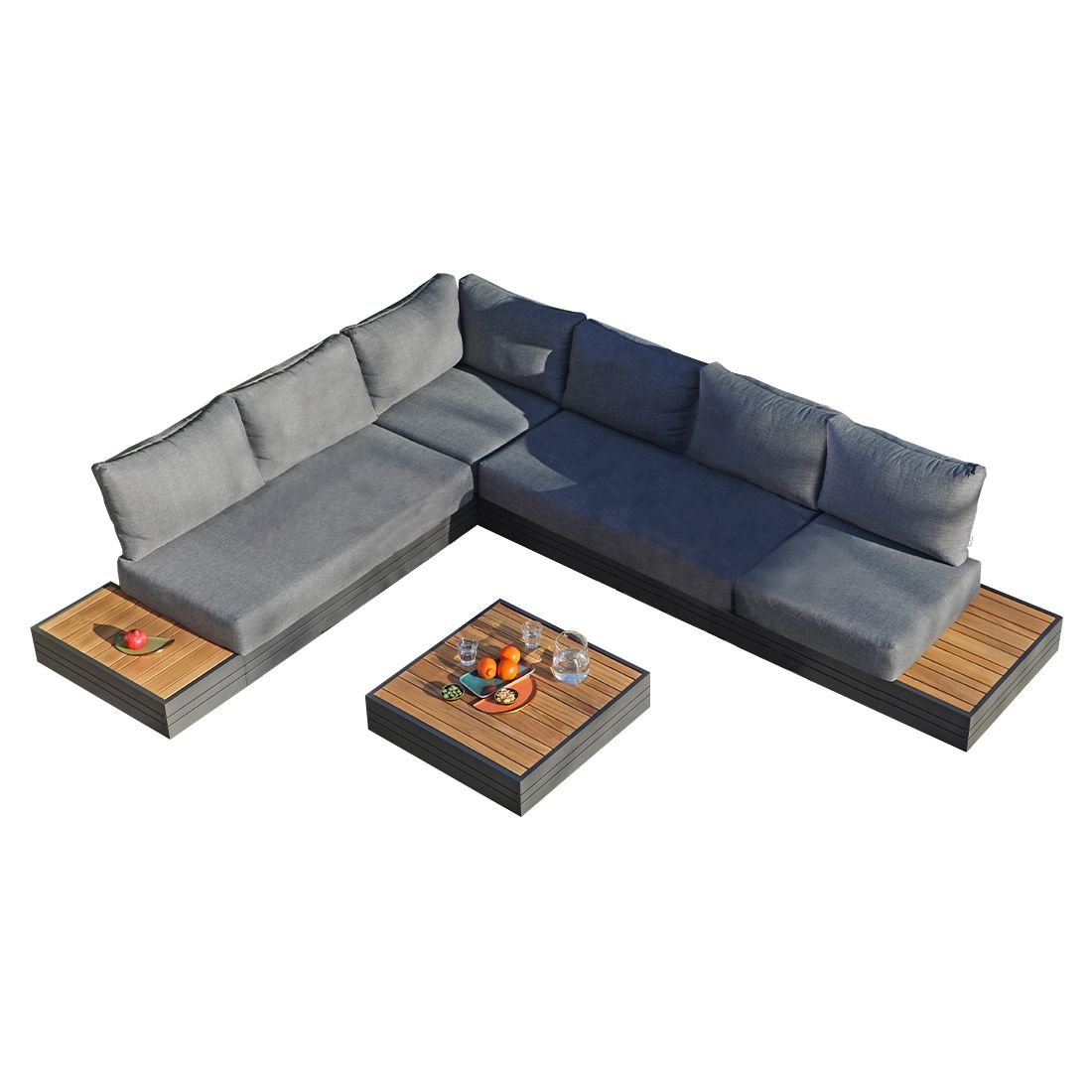 Zebra Cubo Ecklounge 2-tlg. Aluminium/Olefin
