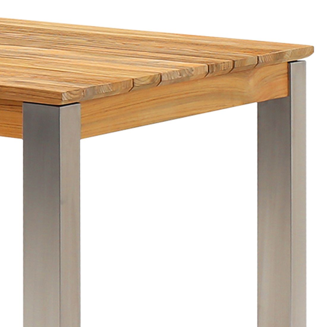 Zebra Derex Gartentisch 80x100cm Edelstahl/Teak