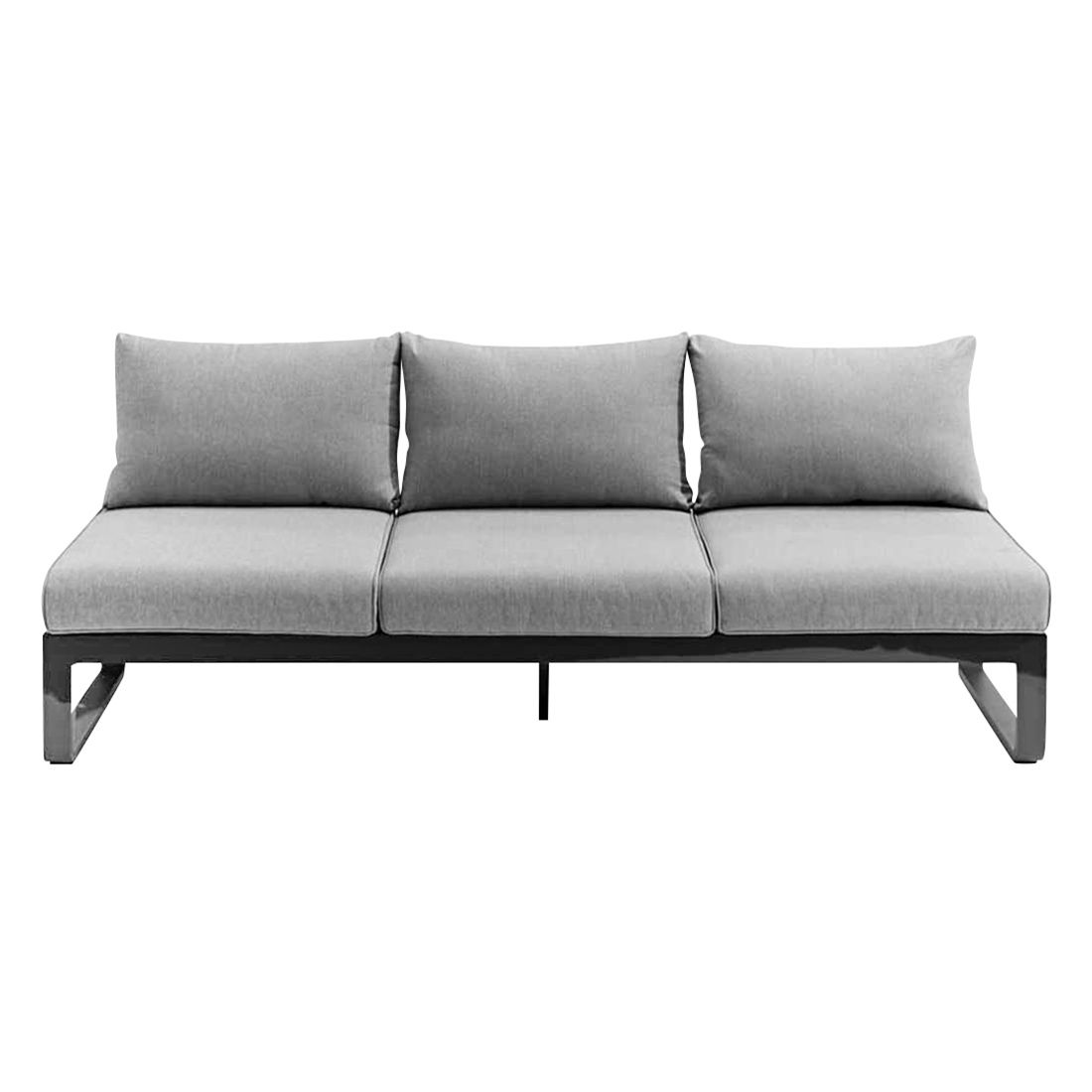 Zebra Fly Gartensofa inkl. Lounge Hocker Aluminium/Olefin