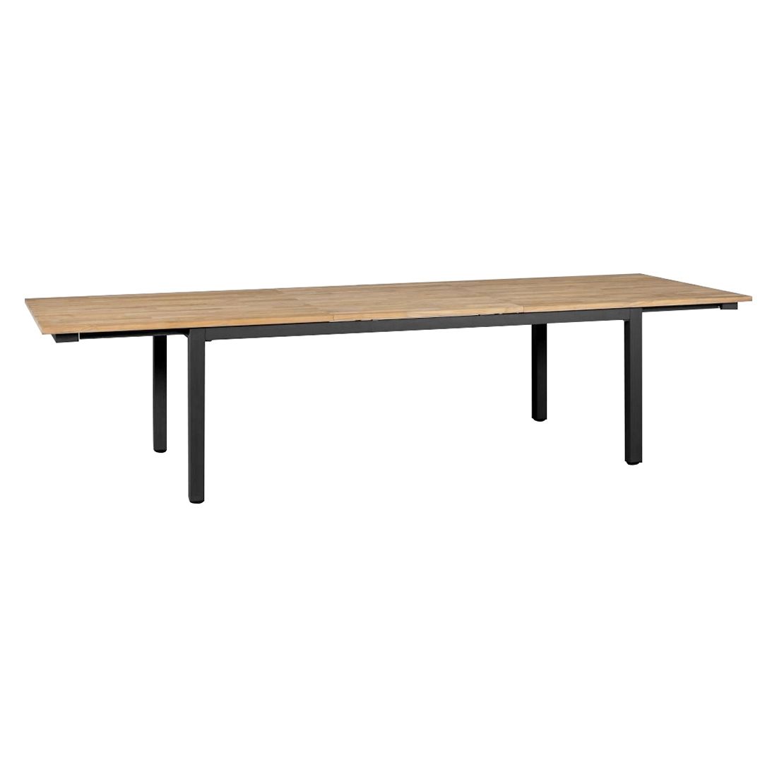 Zebra Hudson Ausziehtisch 170/240x100cm Edelstahl/Teak