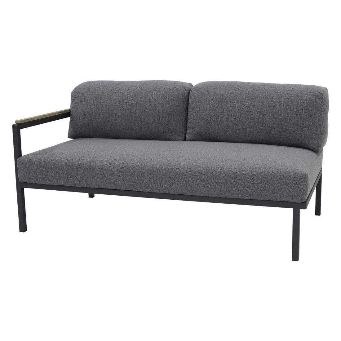 Zebra Hudson Ecklounge 4-tlg. Edelstahl/Tuvatextil