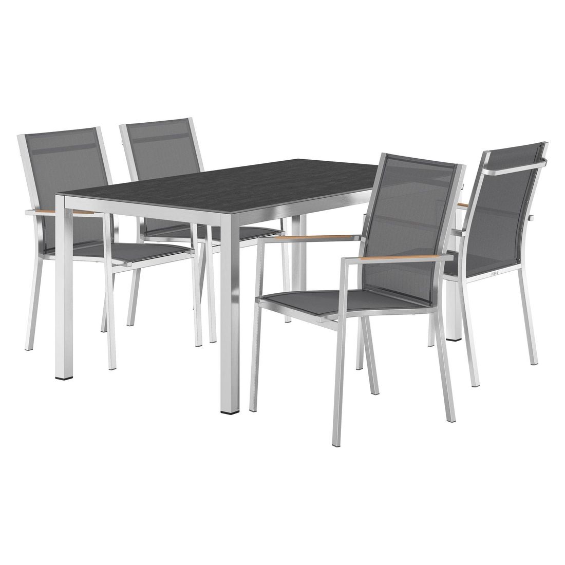Zebra One Gartenmöbel-Set 5-tlg. Tisch 160x90cm