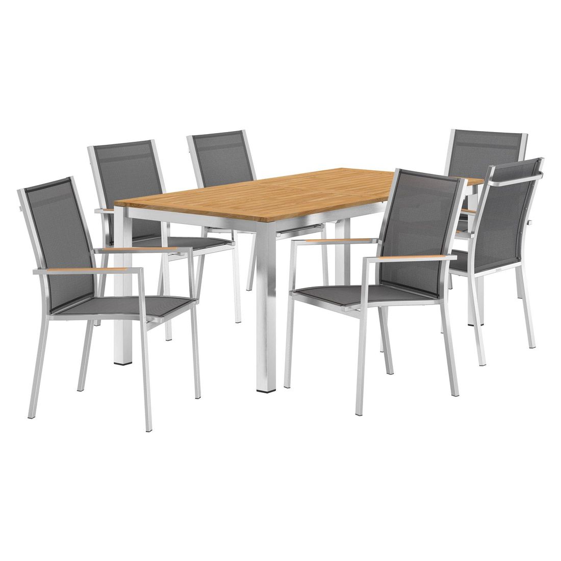 Zebra One Gartenmöbel-Set L (6 Plätze) mit OUTLIV. Tisch 180/240x90cm