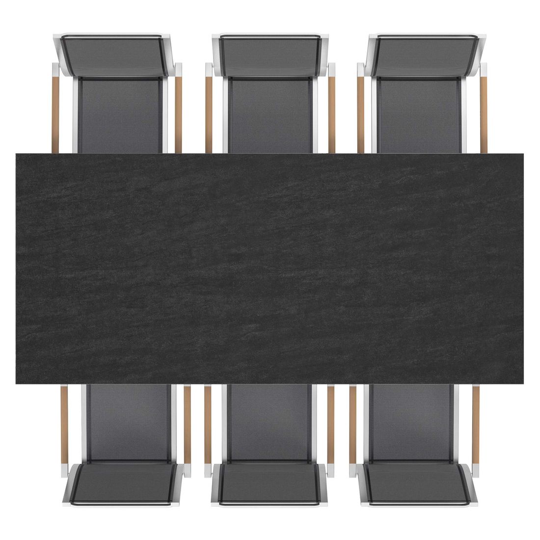 Zebra One Gartenmöbel-Set L (6 Plätze) mit OUTLIV. Tisch 220x100cm