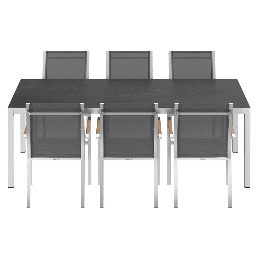Zebra One Gartenmöbel-Set L (6 Plätze) mit OUTLIV. Tisch 220x100cm
