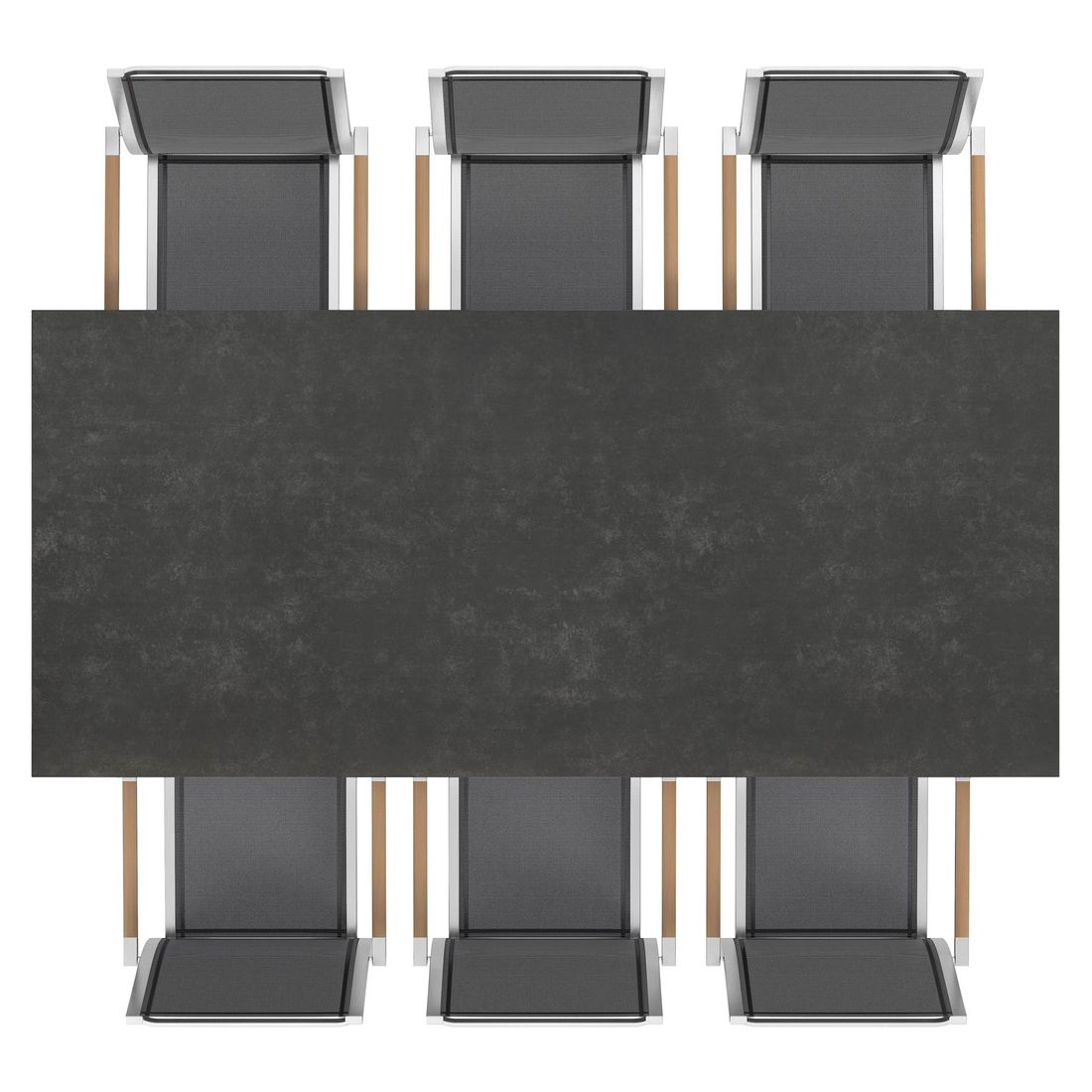 Zebra One Gartenmöbel-Set L (6 Plätze) mit OUTLIV. Tisch 220x100cm