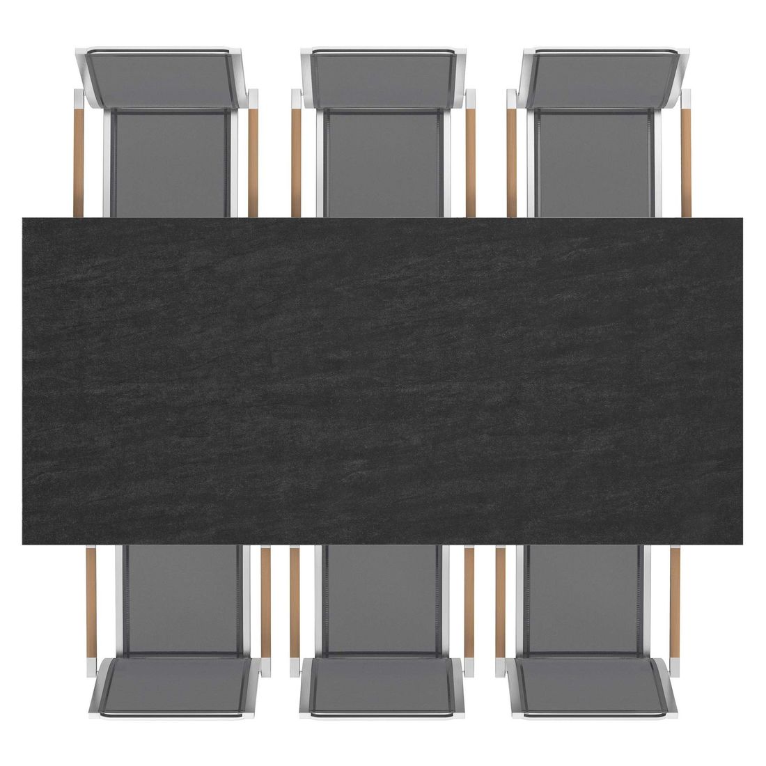 Zebra One Gartenmöbel-Set L (6 Plätze) mit OUTLIV. Tisch 220x100cm