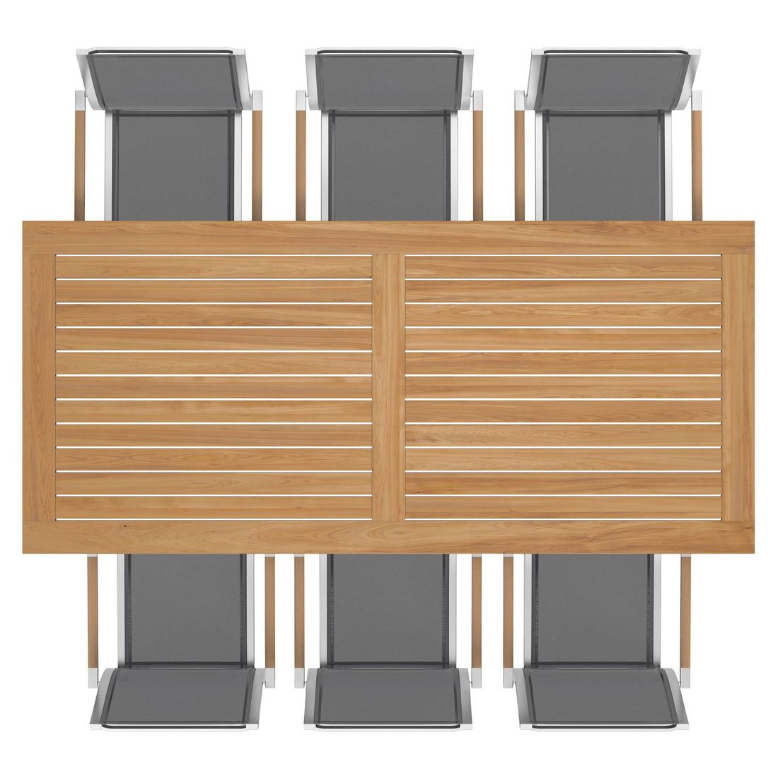 Zebra One Gartenmöbel-Set 7-tlg. Tisch 220x100cm