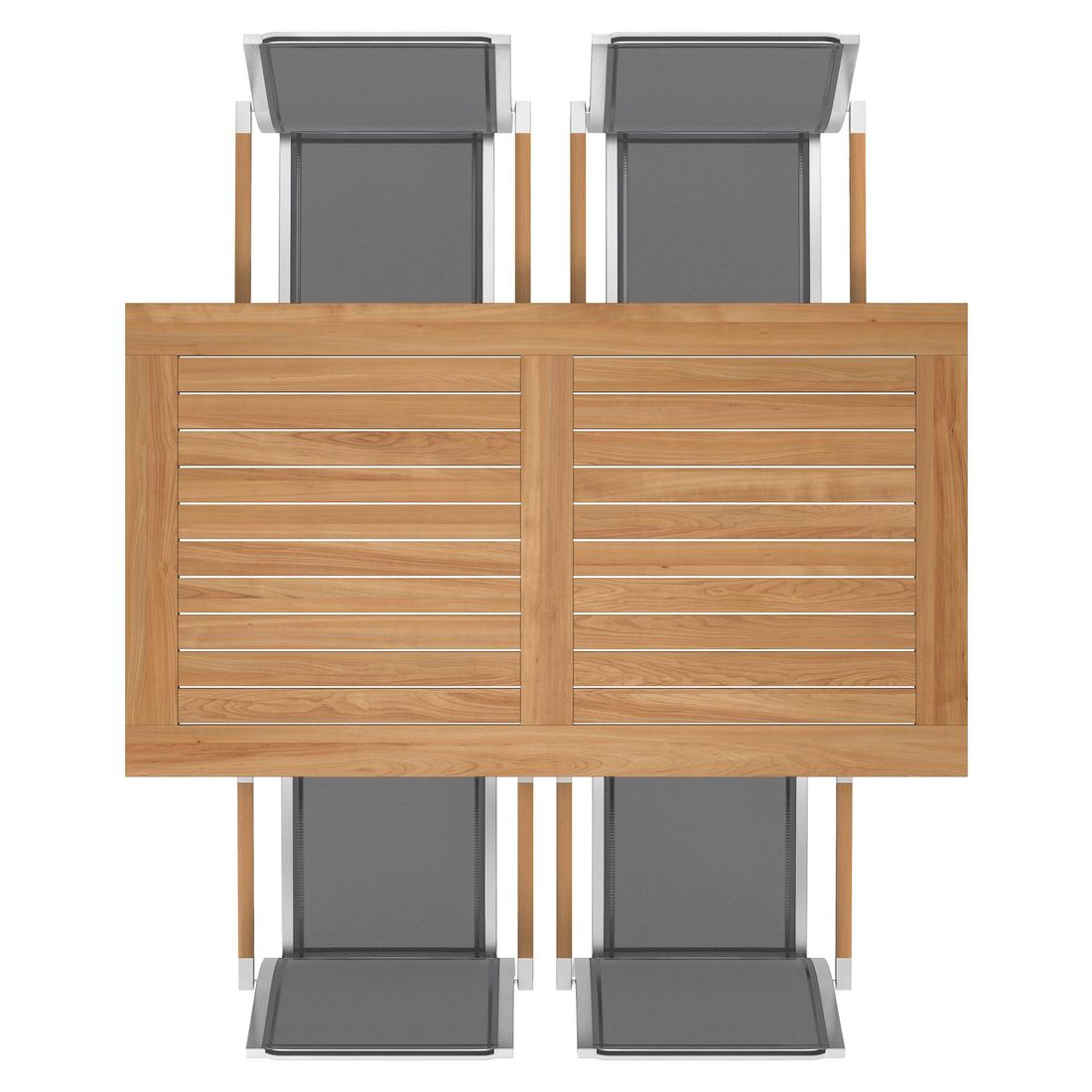 Zebra One Gartenmöbel-Set L (6 Plätze) Tisch 160x90cm