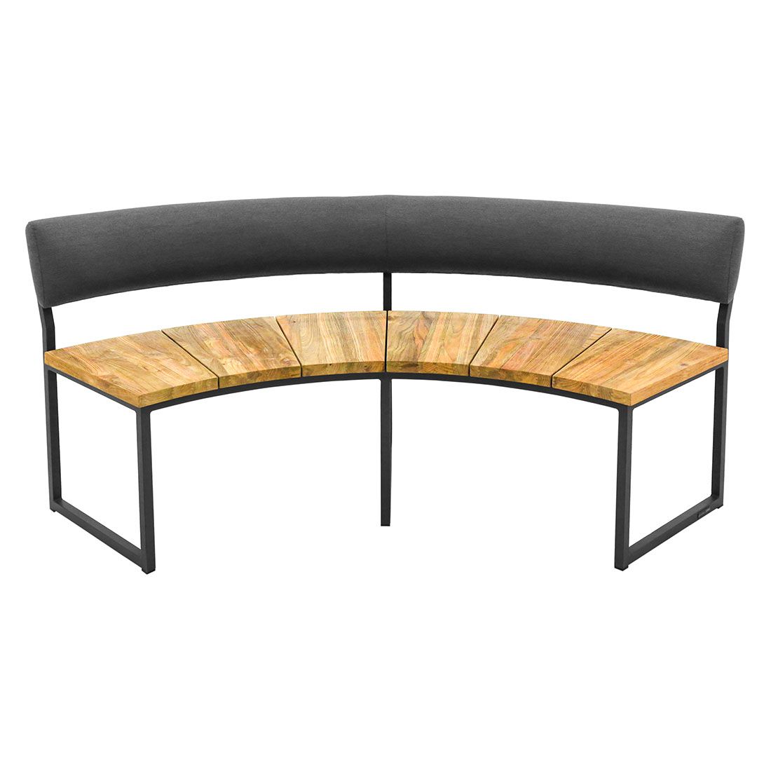 Zebra Onyx Gartenbank Aluminium/Teak/Tuvatextil