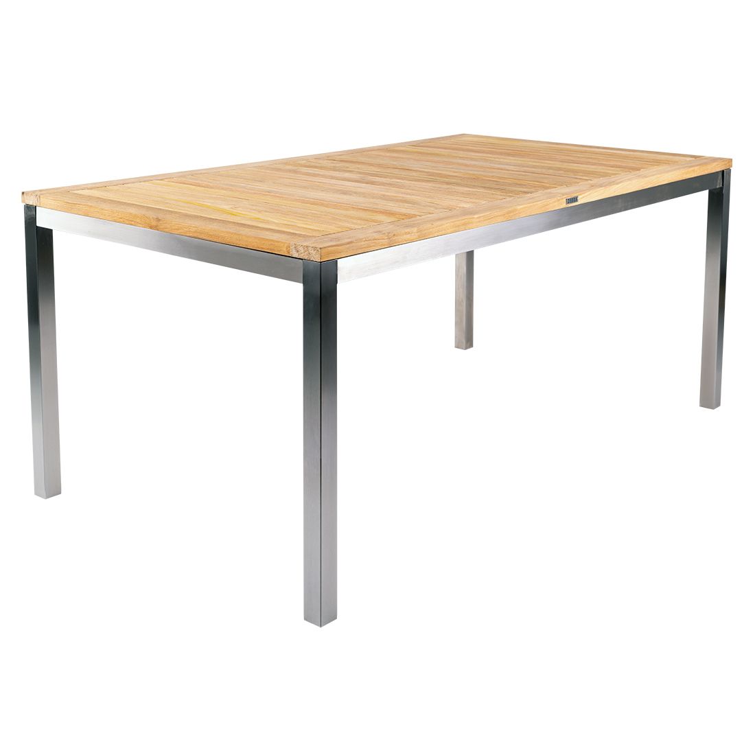 Zebra Opus Gartentisch 180x100cm Edelstahl/Teak