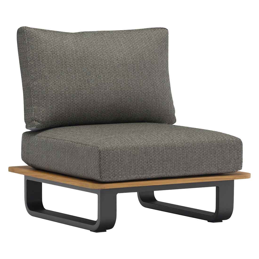 Zebra Park Loungesessel Aluminium/Teak/Rope inkl. Kissen