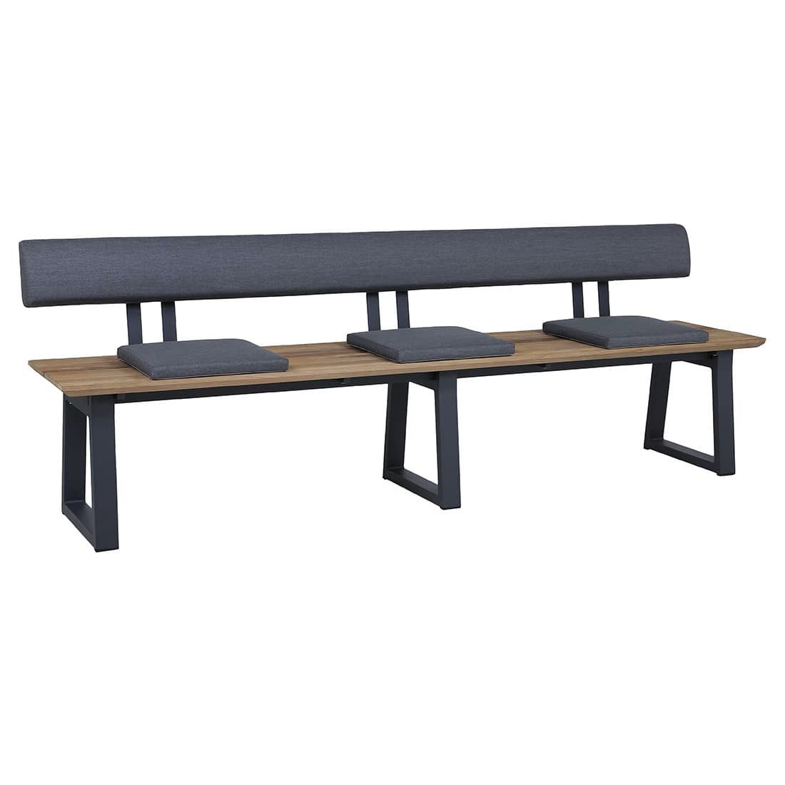Zebra Phönix Rückenlehne 220cm Edelstahl/Tuvatextil