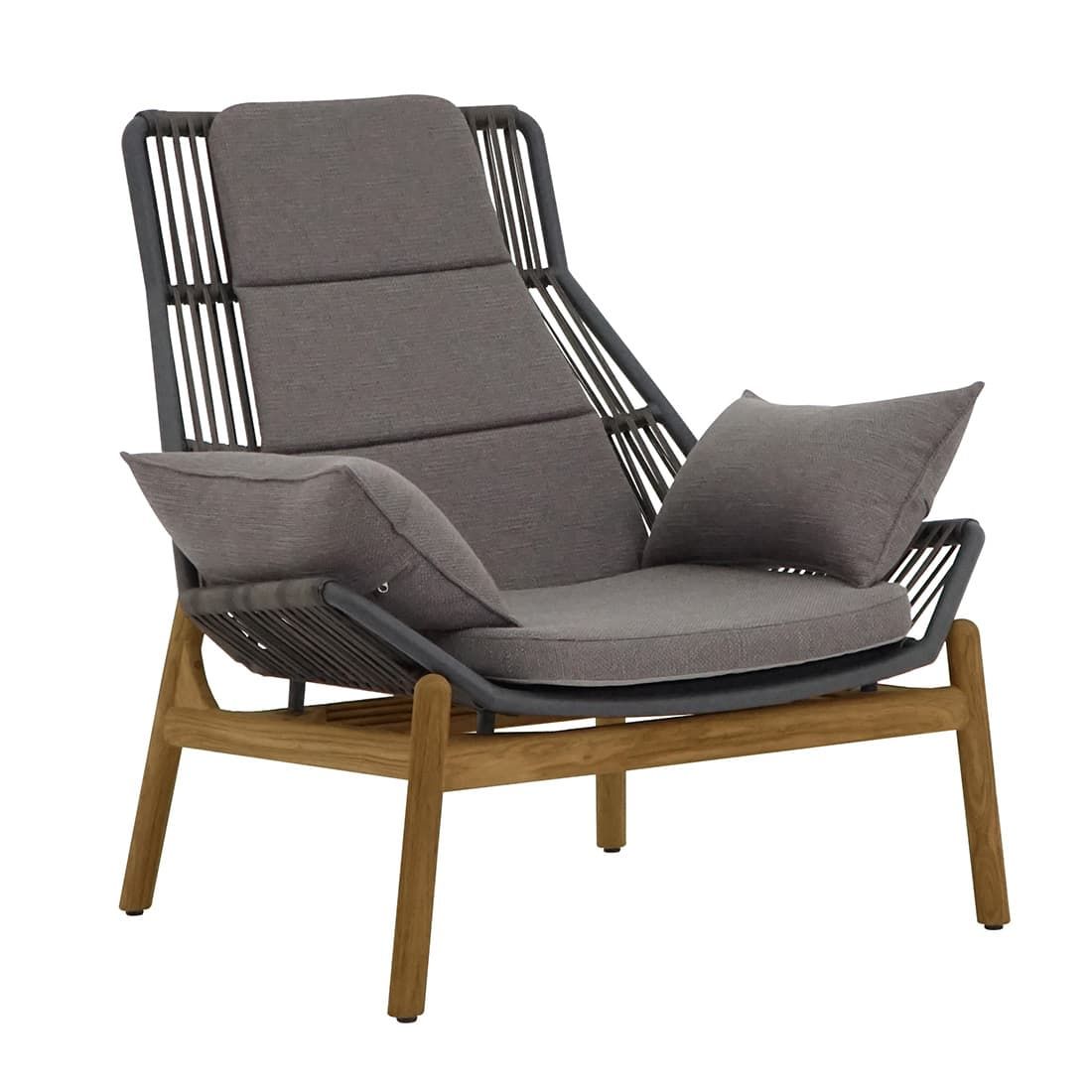 Zebra Pollux Loungesessel Aluminium/Teak