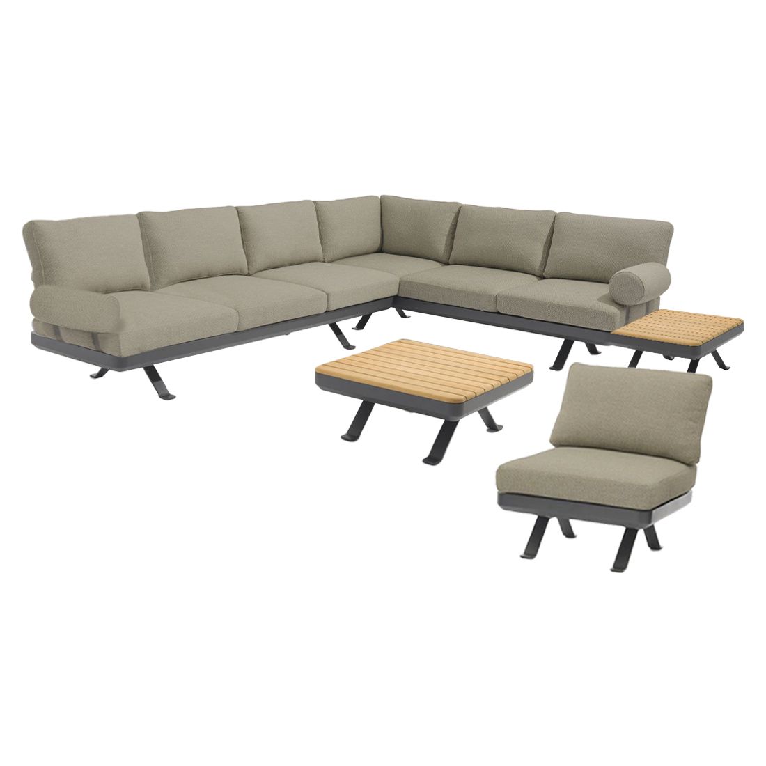 Zebra Sky Ecklounge verstellbar 4-tlg. Aluminium/Sunproof