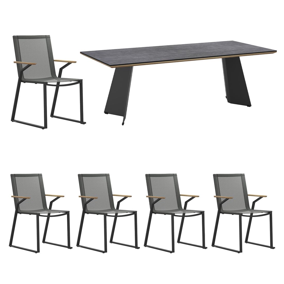 Zebra Tamax Gartenmöbel-Set M (5 Plätze) Tisch 230x100cm