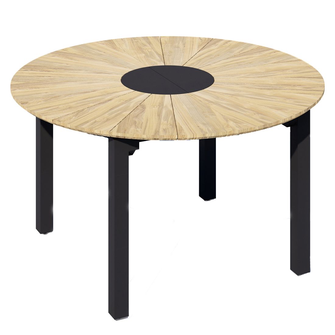 Zebra Yobex Gartenmöbel-Set 5-tlg. Tisch 135/185xØ135cm