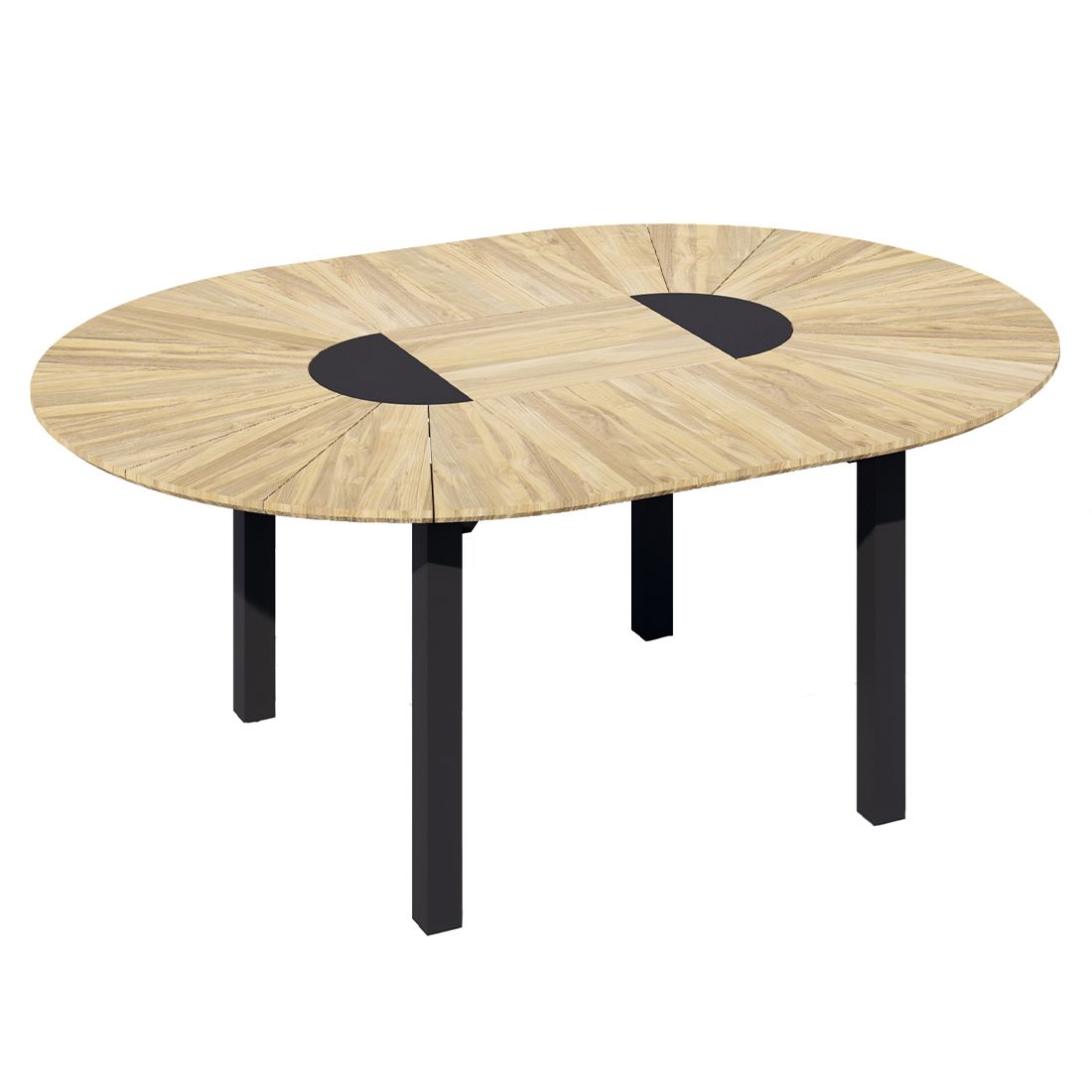 Zebra Yobex Gartenmöbel-Set 5-tlg. Tisch 135/185xØ135cm