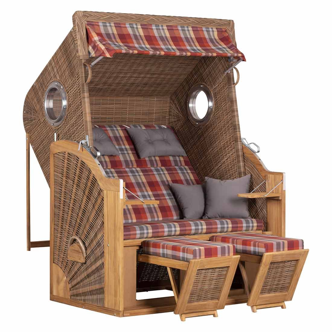 deVries Pure Cliff XL Strandkorb Geflecht/Pinie Des. 429