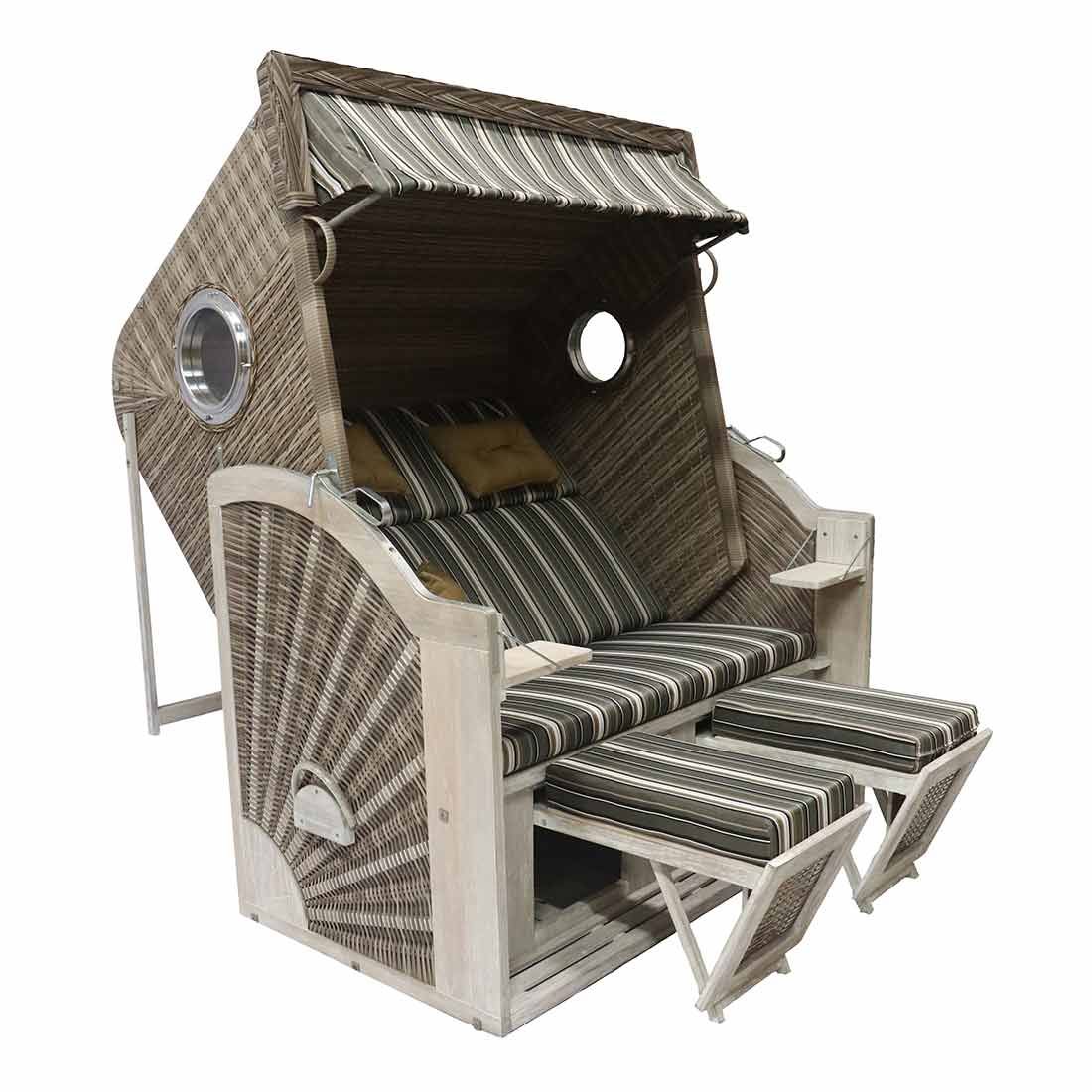 deVries Pure® Cliff XXL Strandkorb Pinie/Geflecht Des.440
