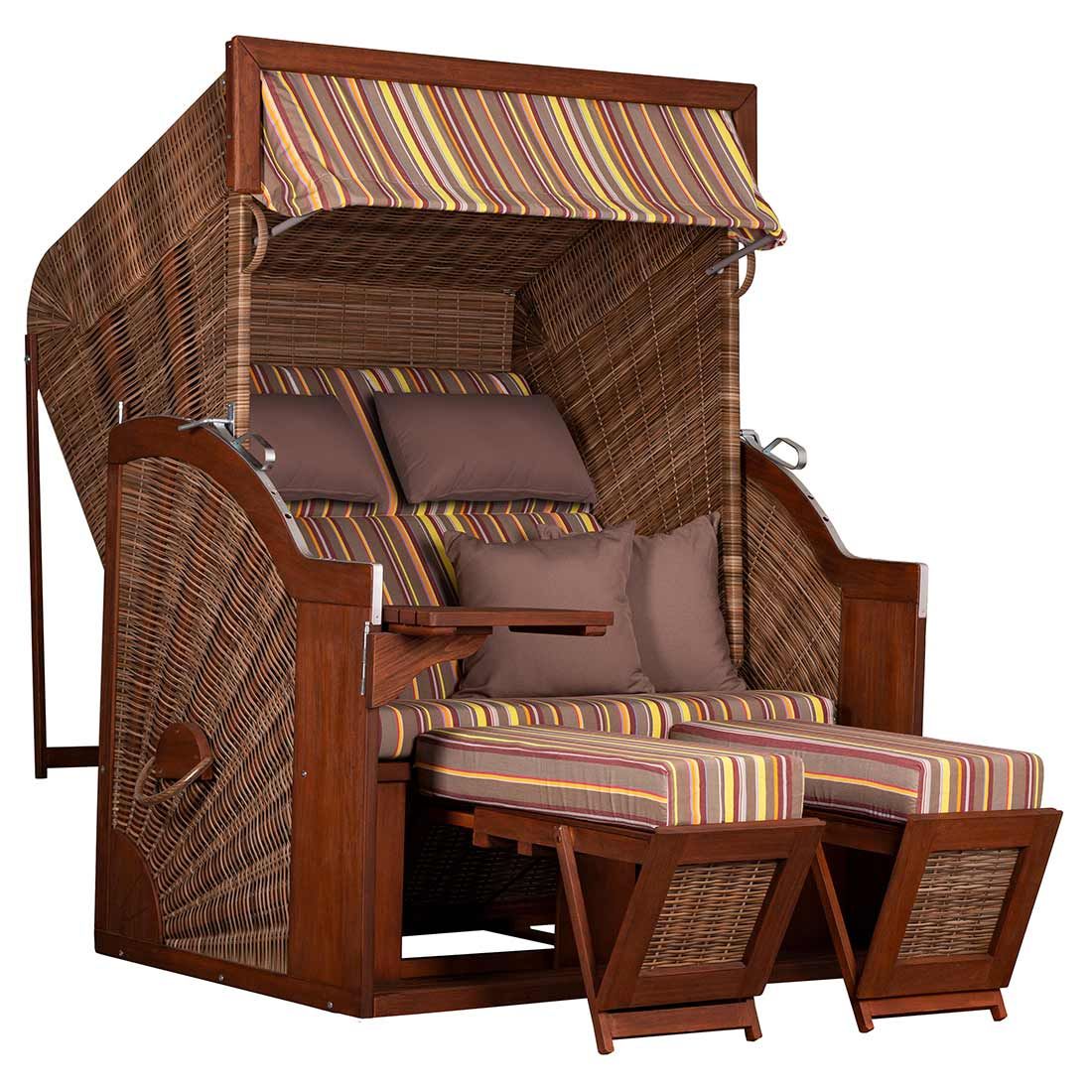 deVries Pure® Comfort XL Strandkorb Pinie/Geflecht Des.441