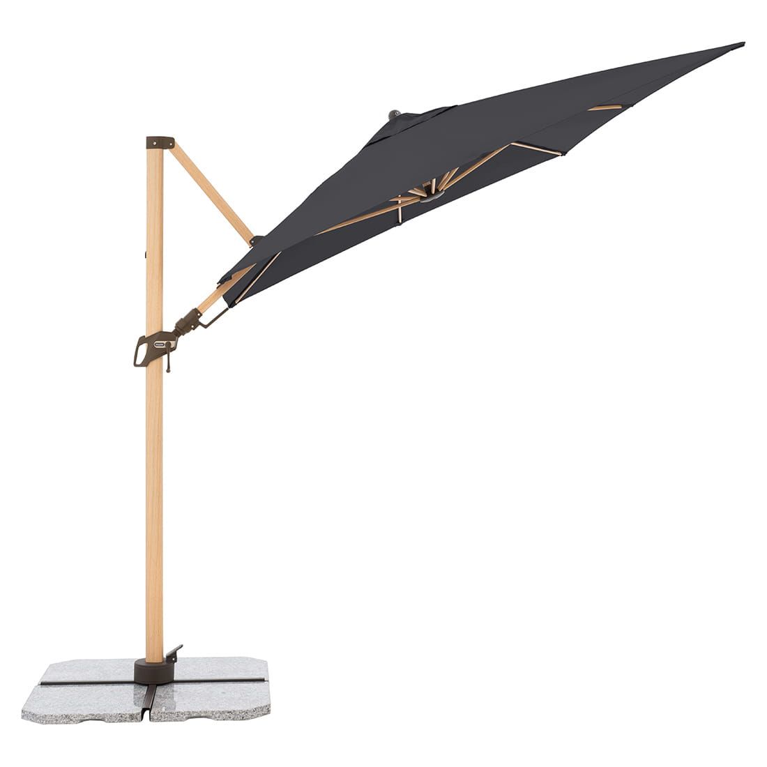 Doppler Alu-Wood Ultra Ampelschirm 300x220cm Holzoptik/Aluminium
