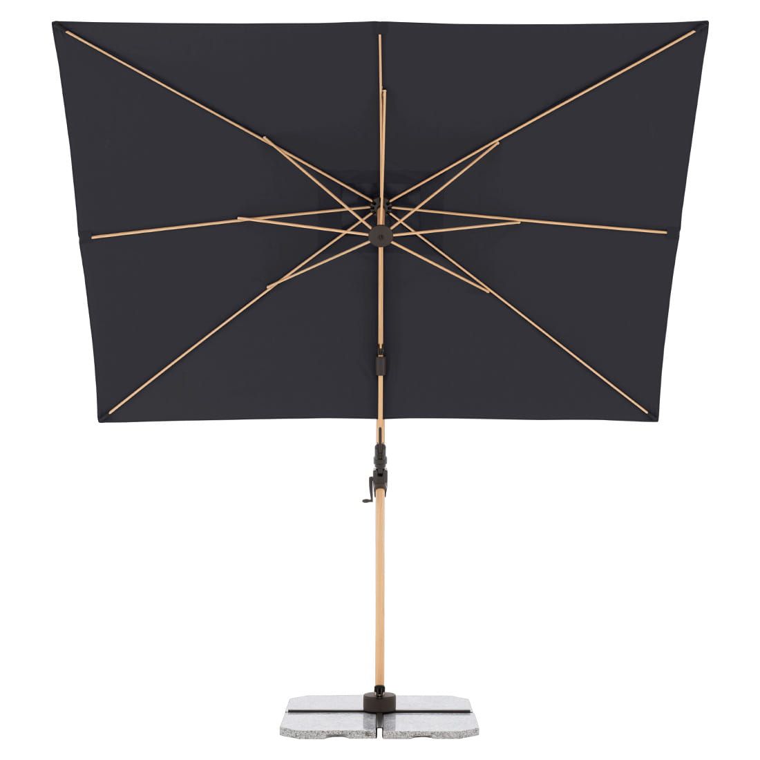 Doppler Alu-Wood Ultra Ampelschirm 300x220cm Holzoptik/Aluminium