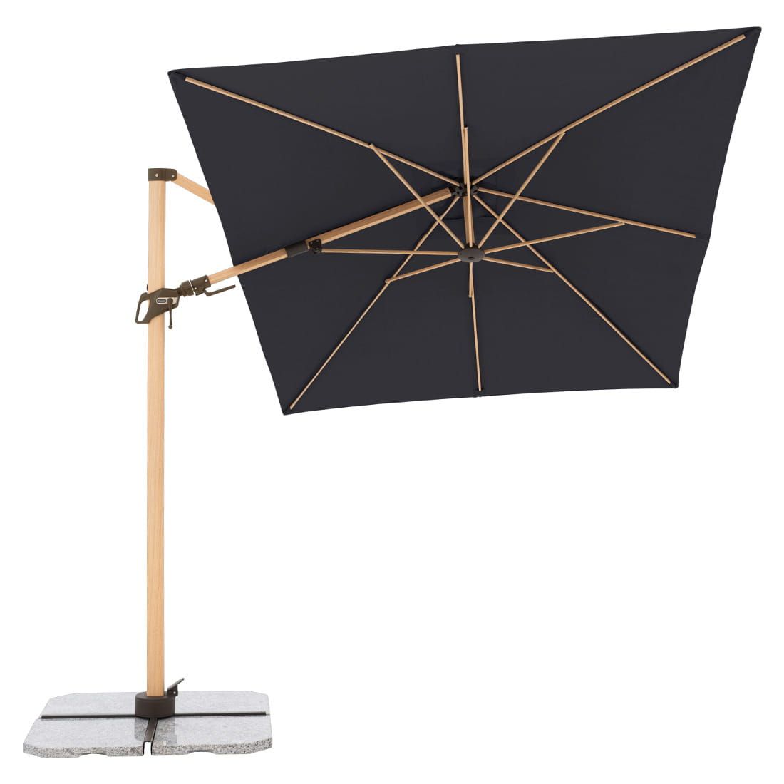 Doppler Alu-Wood Ultra Ampelschirm 300x220cm Holzoptik/Aluminium